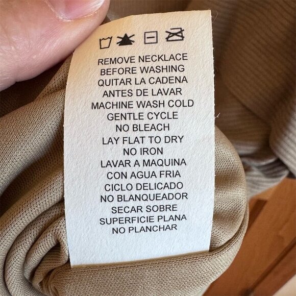 R&M Richards Women's Dress Set Size 14 Beige Formal with Necklace NWT - Picture 6 of 8